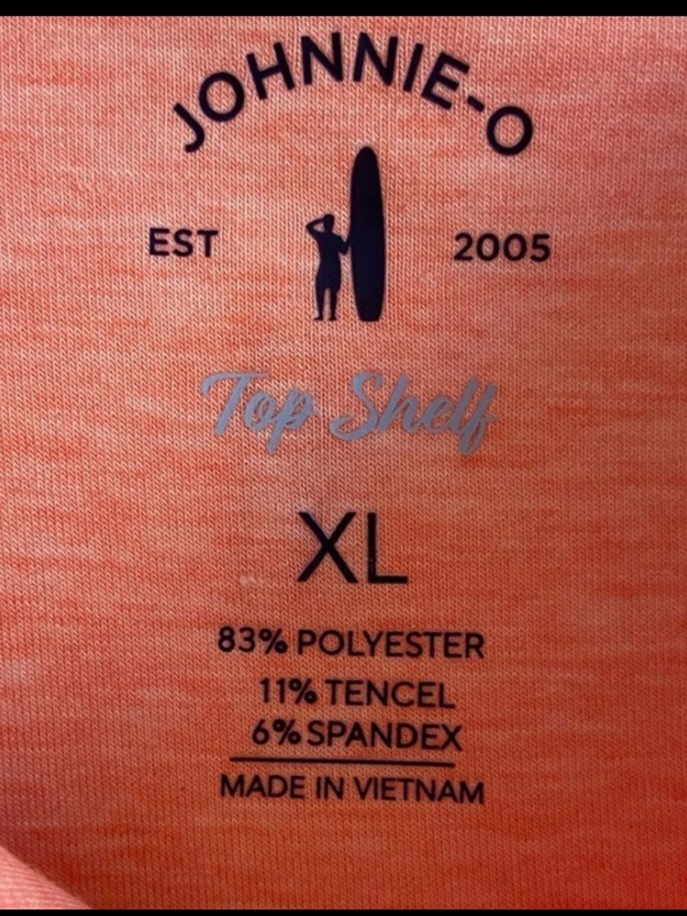 johnnie-O Coral Heather Polo Shirt XL - Picture 6 of 6